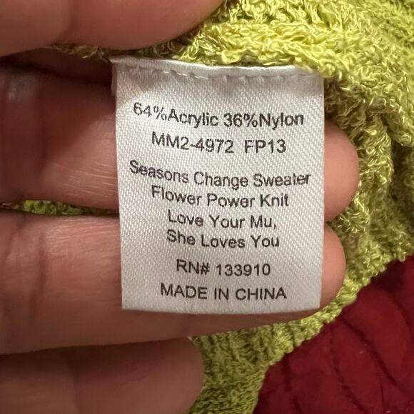 Show Me Your Mumu Women's Daisy Flower Power Knit Sweater Size Large - Picture 10 of 10